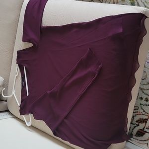 Peek Shoulder Purple Blouse